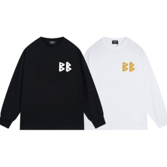 Balenciaga long-sleeved shirt with irregular tape logo print.